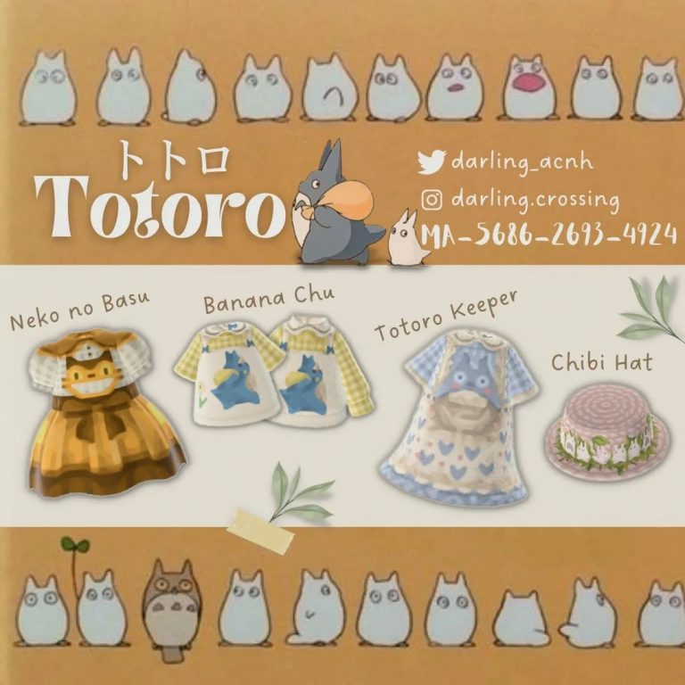ACNH QR Codes totoro collection ✿ by darling.crossing on ig