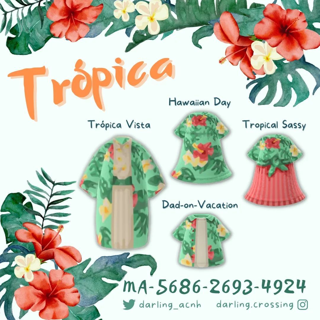 tropical collection ✿ by darling.crossing on ig