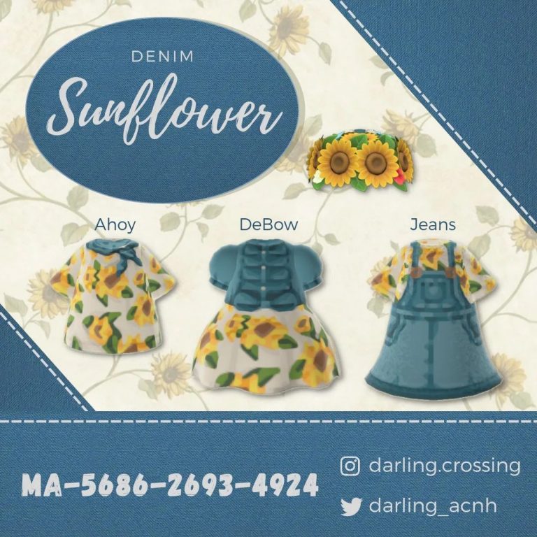 ACNH QR Codes sunflower collection ✿ ✿ by darling.crossing on ig