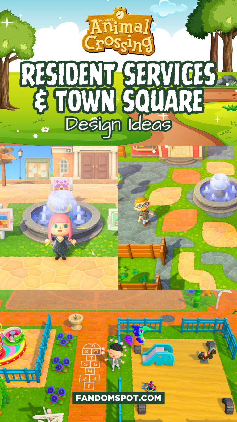 ACNH Codes 20 ACNH Resident Services & Town Square Ideas by  jmkerkhoff11