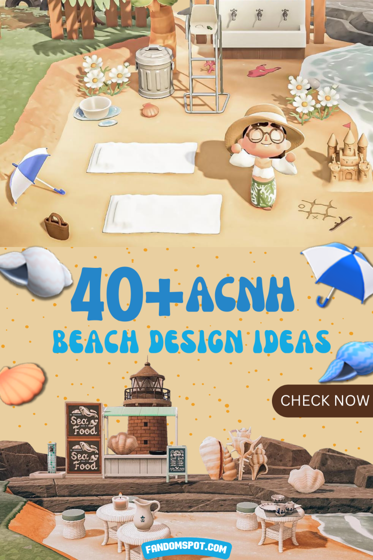 ACNH Codes 40+ ACNH Beach Design Ideas by  fandomspot