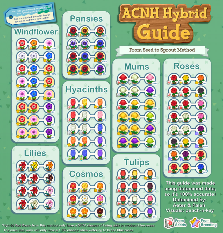 ACNH Codes Animal crossing flower guide by  hoorainadn