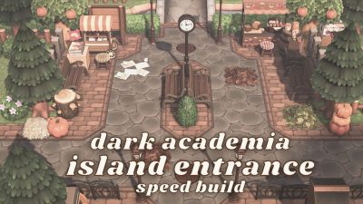 ACNH Codes DARK ACADEMIA / VINTAGE Island Entrance Speed Build | Animal Crossing New Horizons by  MrsGh0ul