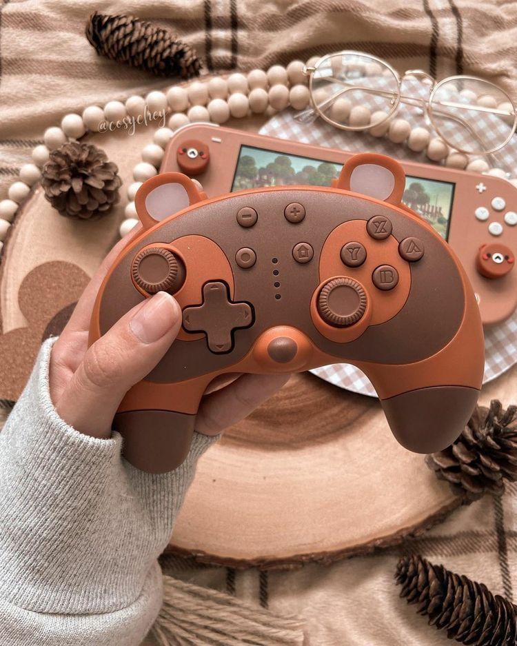 ACNH Codes Super Cute Raccoon Nintendo Switch Controller by  butchjpg