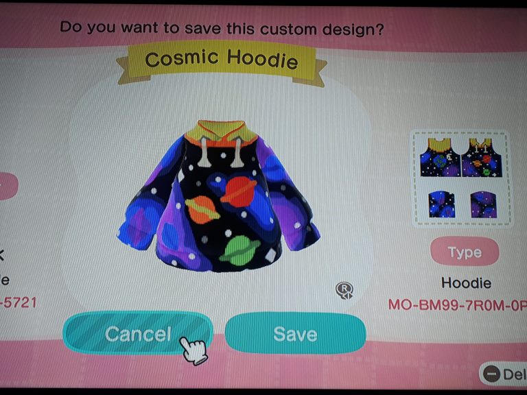 Animal Crossing: A cosmic hoodie pro design I made