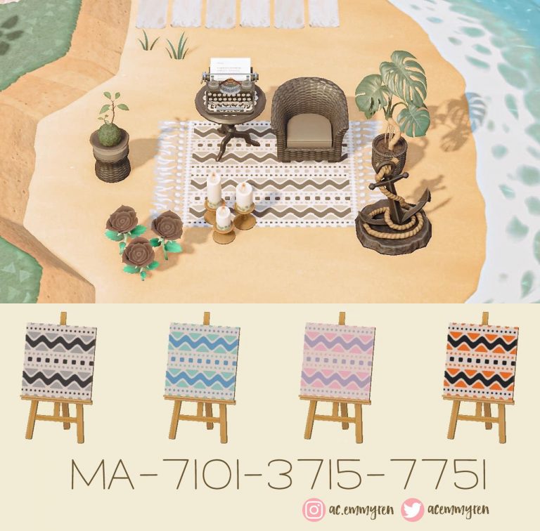 Animal Crossing: A few new color combos of my chevron rug!