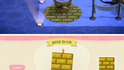 Animal Crossing: A gold brick pattern to match the zodiac items! 💫✨🌠