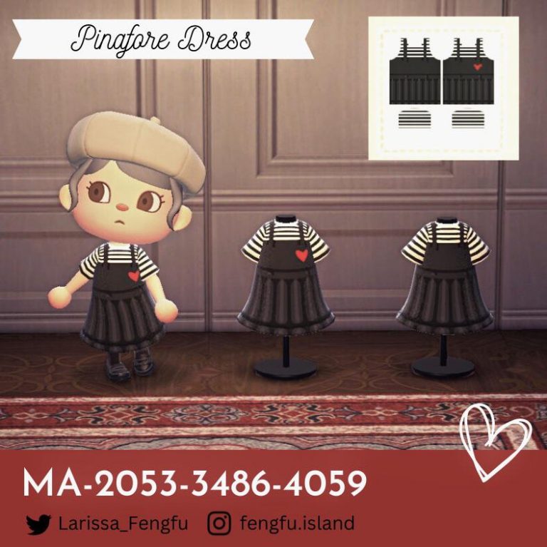 Animal Crossing: A little pinafore dress. Part of a winter/Valentine’s collection. ??❤️