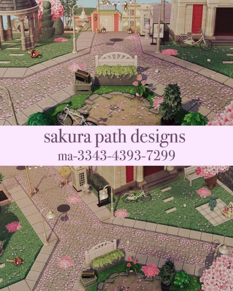 Animal Crossing: Are there any herringbone brick road codes like this but without the sakura petals?