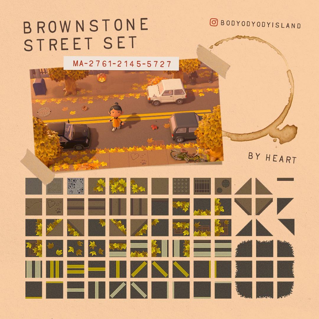 Brownstone Street Set. Leafy road codes inspired by autumn in Brooklyn 🍂