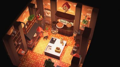 Animal Crossing: Completed the kitchen in my 70s-era home. I love the little details that are enhanced when using the handheld camera.