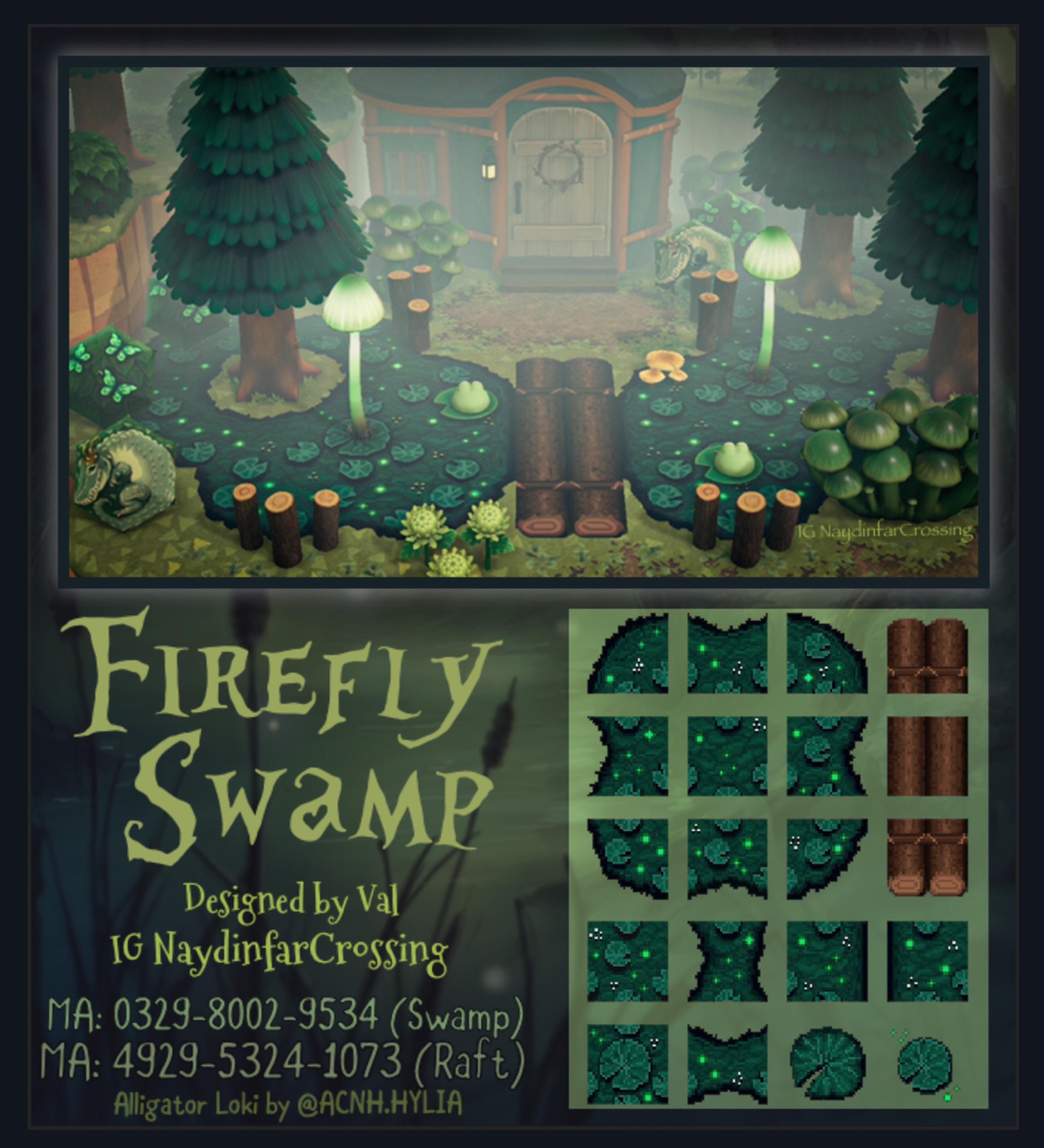 Animal Crossing FireFly Swamp Path