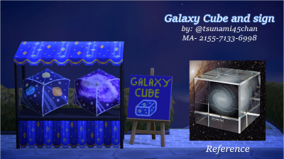 Animal Crossing: Galaxy Cube & sign