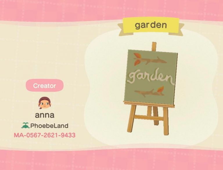 Animal Crossing: Garden sign (WIP)