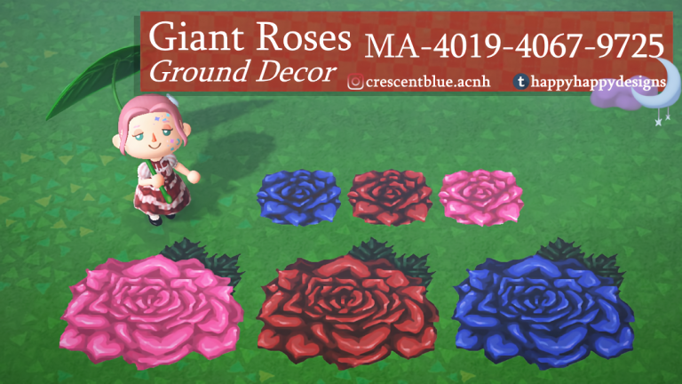 Animal Crossing: Giant Roses ? Available as a single tile or 4-piece, and in three different colors!