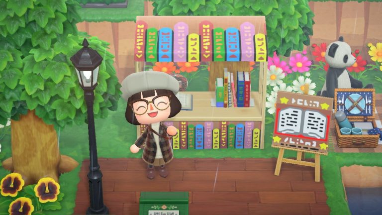 Animal Crossing: I made a design set for a book stall! Creator ID: MA-5599-6309-8078 ! Enjoy ?