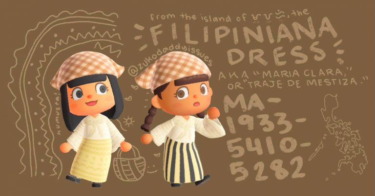 Animal Crossing: I made filipiniana dresses in animal crossing! (MA-1933-5410-5282)