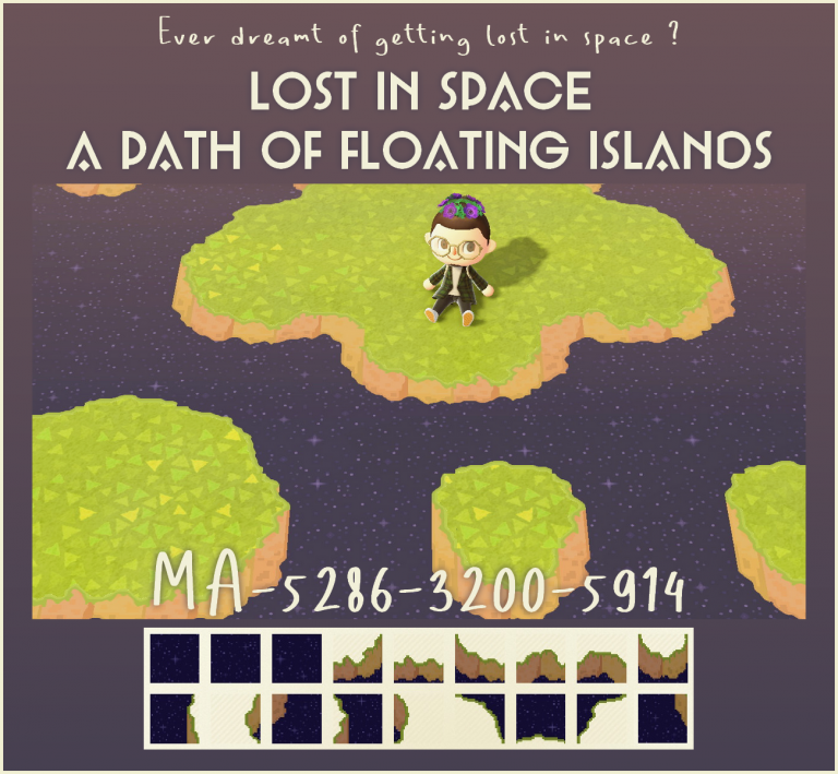 Animal Crossing: I saw someone making a path that made the ground look like islands floating in space, so I decided to try my hand at it!
