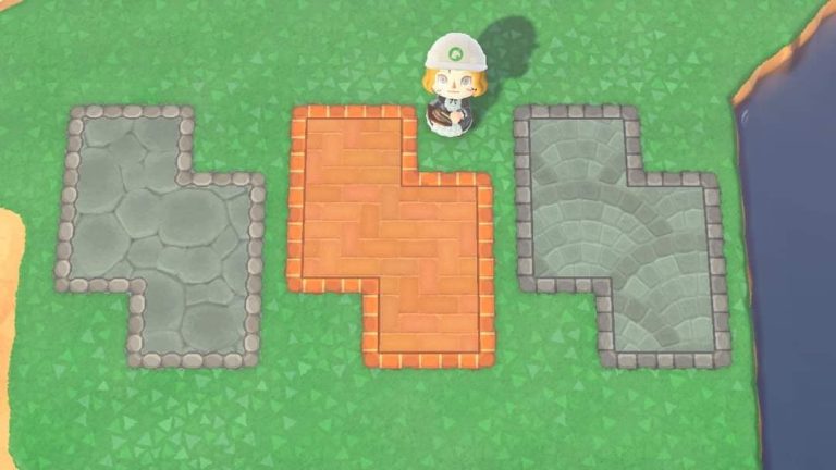 Animal Crossing: I tried my hand at making some edges for the default paths. 😊