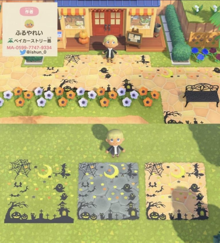 Animal Crossing: ISO Halloween designs for stone path overlay