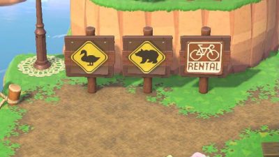 Animal Crossing: I’m struggling trying to make these signs less flat and more realistic looking. Any advice?