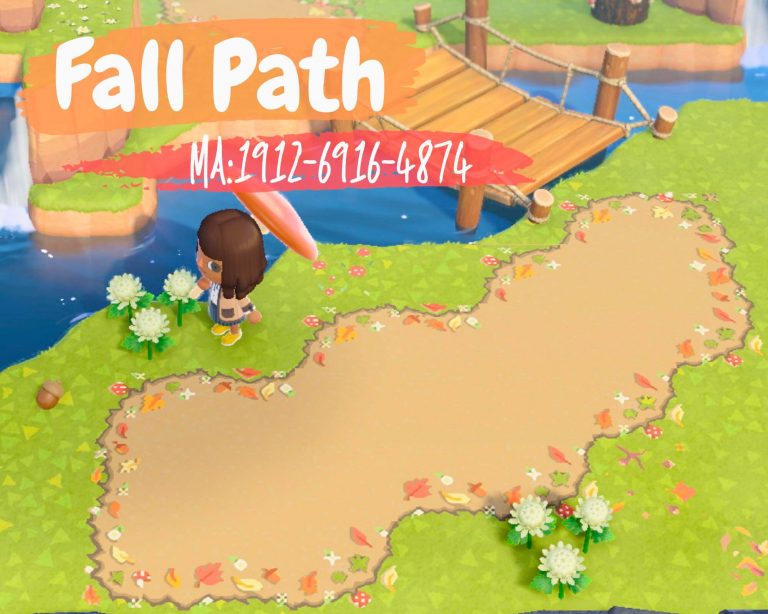 Animal Crossing: Made a Cute Detailed Fall Path ?