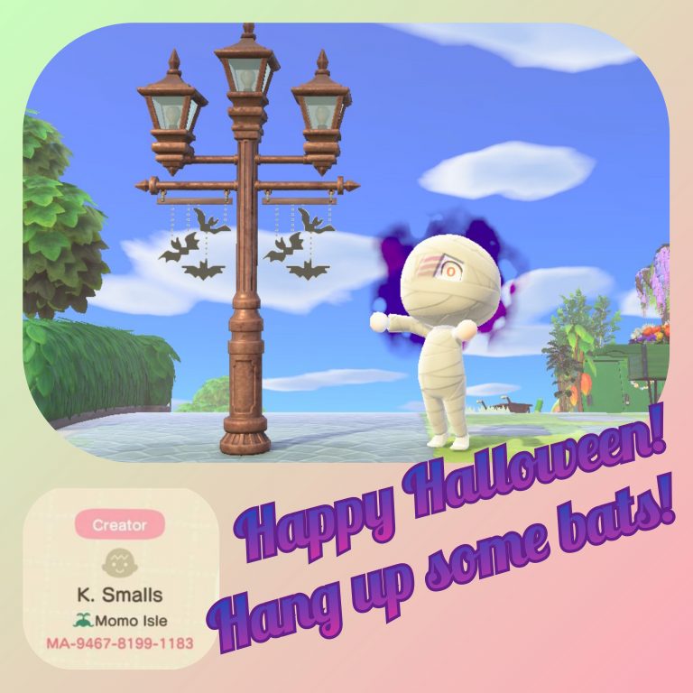 Animal Crossing: Made some bats for your streetlamps!