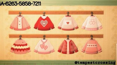 Animal Crossing: Made some cute Valentine’s Sweaters for my Villagers 😊💕