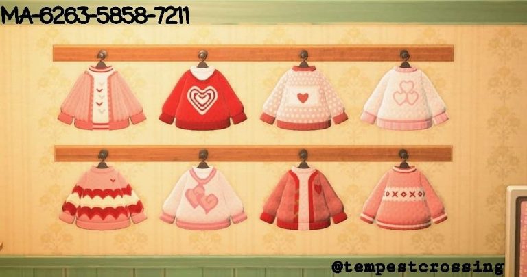 Animal Crossing: Made some cute Valentine’s Sweaters for my Villagers ??