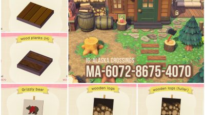 Animal Crossing: Made some designs that I used around Grizzly’s house