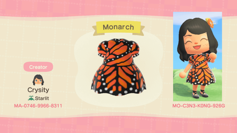 Animal Crossing: My 4th custom design dress. I really like how it turned out.