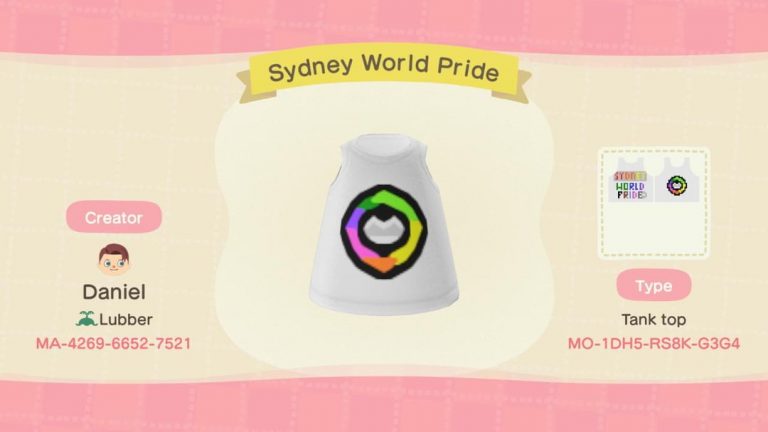 Animal Crossing: My attempt at the Sydney World Pride logo. ?️‍??️‍⚧️?