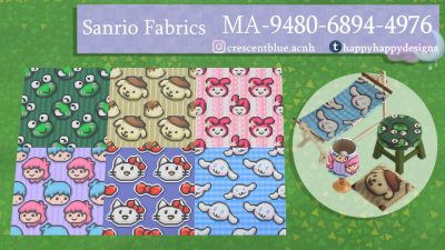 Animal Crossing: My collection of repeating Sanrio tiles, made to match the latest furniture sets!