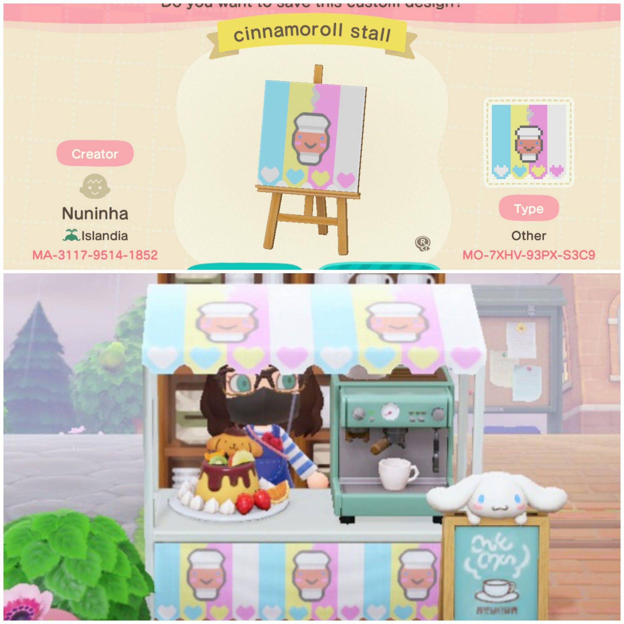 My first upload to the design portal - A Cinnamoroll Café stall