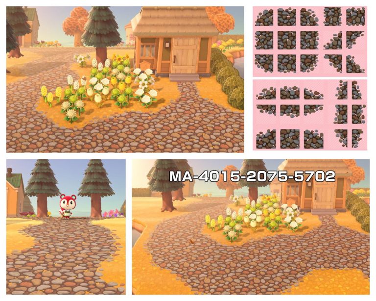 Animal Crossing: My version of the cobblestone path!