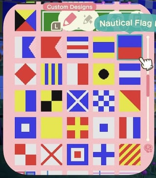 Animal Crossing: Nautical Flag Alphabet