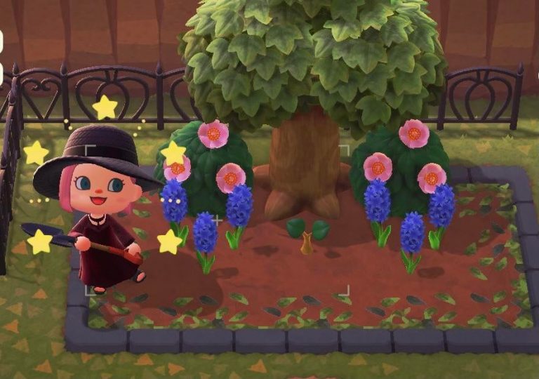 Animal Crossing: Ok I think I got this flower bed thing figured out. Border was from the kiosk MA-1937-0991-4297