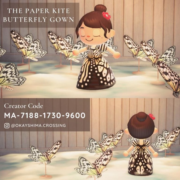 Animal Crossing: Paper Kite Butterfly Gown – this took me 8 versions before I published it.