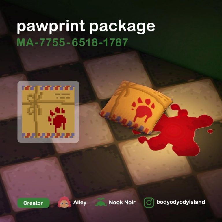 Animal Crossing: Pawprint package! Expertly wrapped airmail with suspicious signature ? ? ?