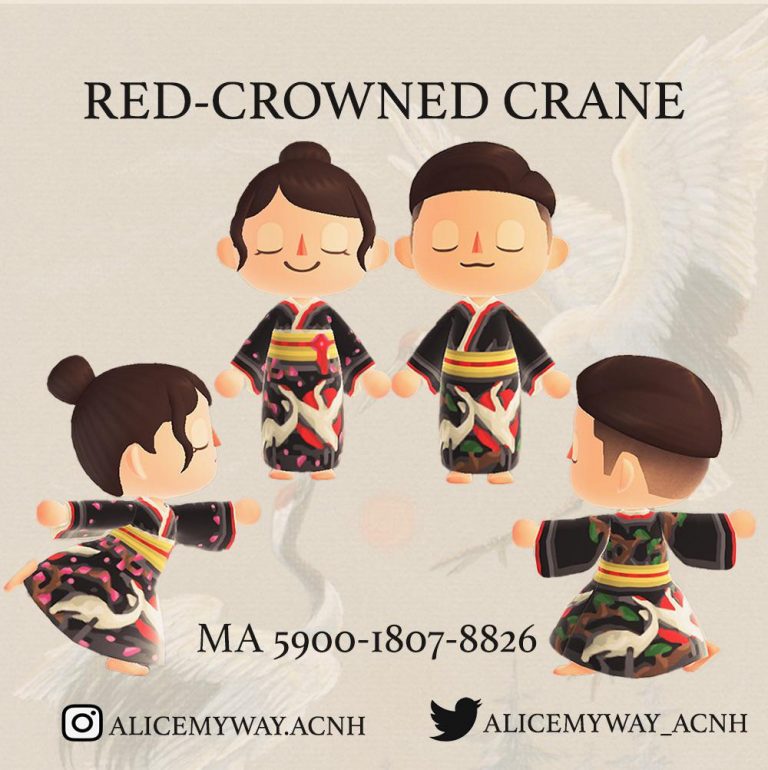 Animal Crossing: Sharing Red-Crowned Crane Kimono for Lady and Gentlemen with Gratitude in Tokyo Olympic 2020. ????
