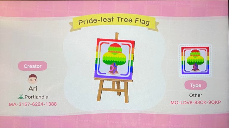 Animal Crossing: Someone asked, so here’s a pride flag for ACNH