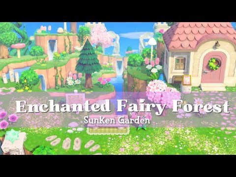 Sunken Fairy Garden | ACNH Villager Yard Speed Build