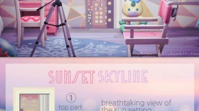 Animal Crossing: Sunset Skyline view