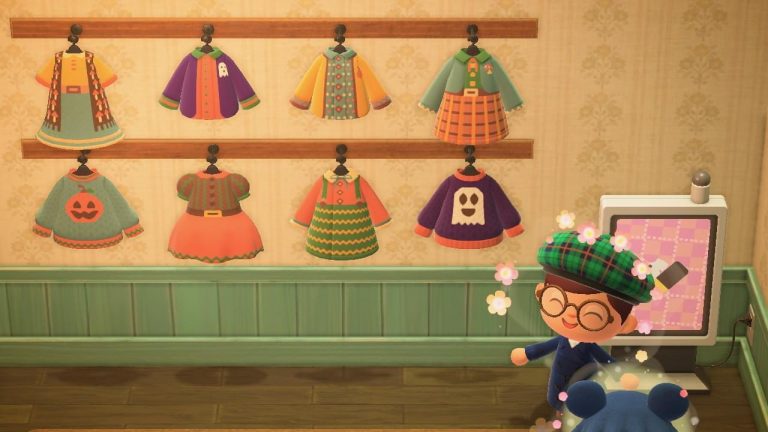 Animal Crossing: Super proud of my spoopy fall collection! I can post my creator ID if folks are interested ???