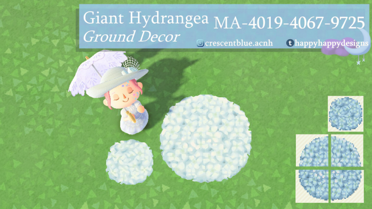 Animal Crossing: The newest addition to my giant flower collection, the hydrangea! Available as a single tile or 4-piece. ?