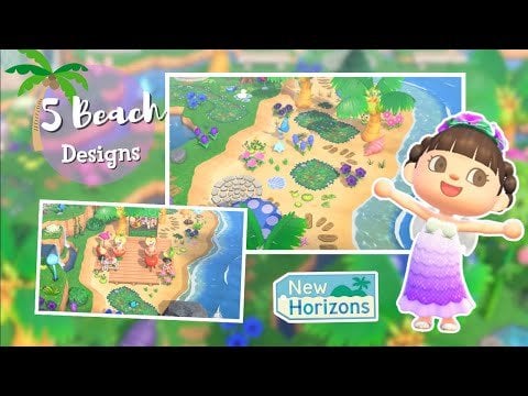 Animal Crossing: Tropical Fairycore Beach Builds FOR YOUR ISLAND | Animal Crossing New Horizons