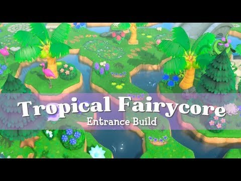 Animal Crossing: Tropical Fairycore Pathway Entrance | ACNH Speed Build