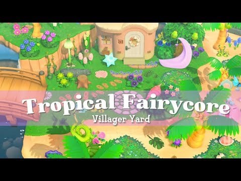 Tropical Fairycore Villager Yard Build | ACNH Speed Build