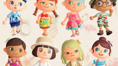 Animal Crossing: 🌴Tropical Resort🌺 Some of my Cloth Collection for Tropical Island theme and Summer time. 🍍🌦💕🥰