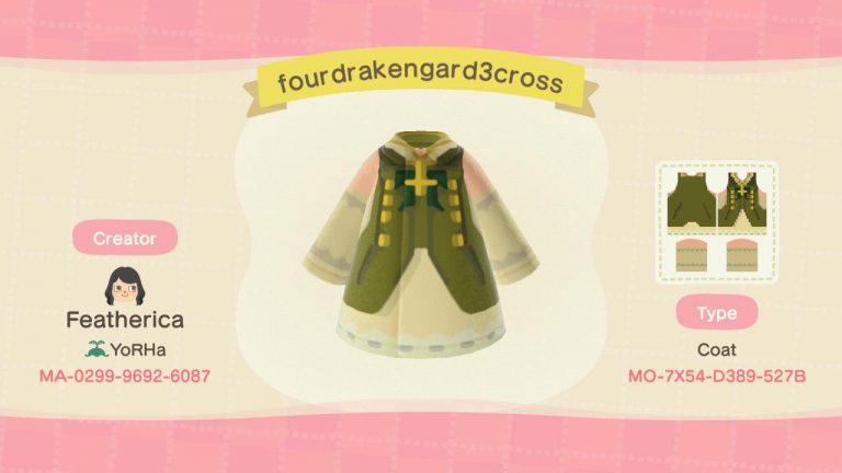 Animal Crossing: (VERSION WITH THE CROSS) For anyone who knows and likes Drakengard 3 here’s my version of Four’s outfit. ?